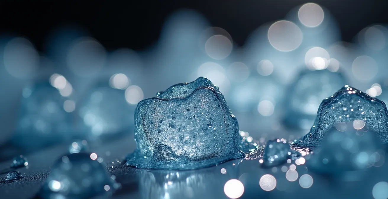 Structure moléculaire du polymère HyperGel avec rétention d'eau